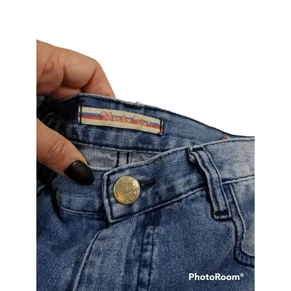 Brake Up Jeans | Cuffed High Waisted Jean Shorts | Size 36 (Sz 6 US) - Picture 2 of 5